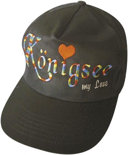 Baseballcap mit Einstickung - Königssee my Love - 68068 schwarz