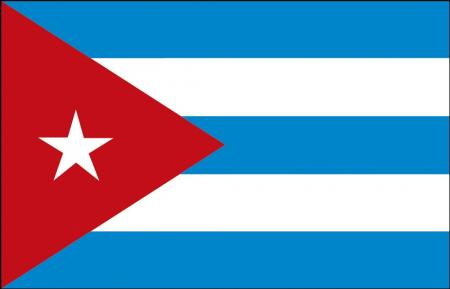 Stockländerfahne - Kuba - Gr. ca. 40x30 cm - 77088 - Schwenkflagge