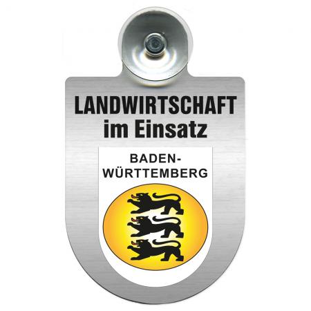 Einsatzschild für Windschutzscheibe incl. Saugnapf - Landwirtschaft im Einsatz - 309460 - Baden-Württemberg