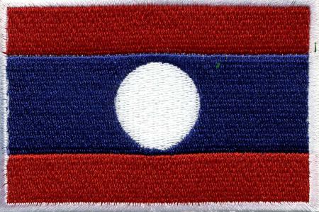 Aufnäher - Laos Fahne - 21617 - Gr. ca. 8 x 5 cm