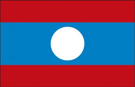 Stockländerfahne - Laos - Gr. ca. 40x30cm - 77090 - Schwenkflagge