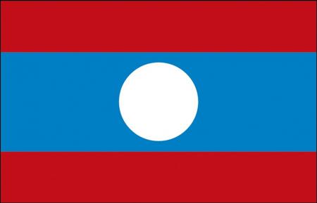 Stockländerfahne - Laos - Gr. ca. 40x30cm - 77090 - Schwenkflagge
