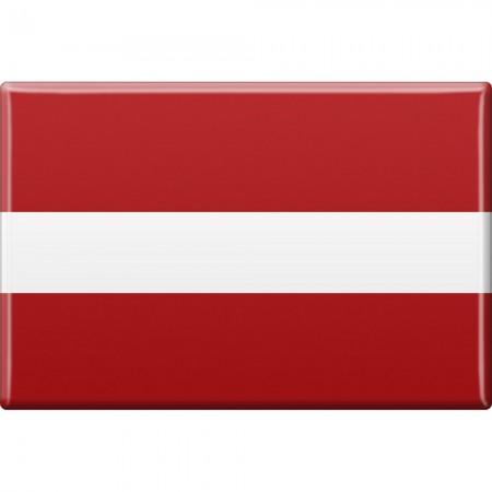 MAGNETBUTTON Länderflagge - LETTLAND - Gr. ca. 7,5cm x 5,5cm (38068) Metall-Magnet Küchenmagnet