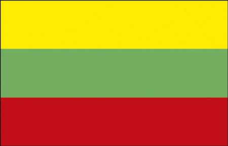 Stockländerfahne - Litauen - Gr. ca. 40x30cm - 77095 - Flagge Länderfahne Schwenkfahne