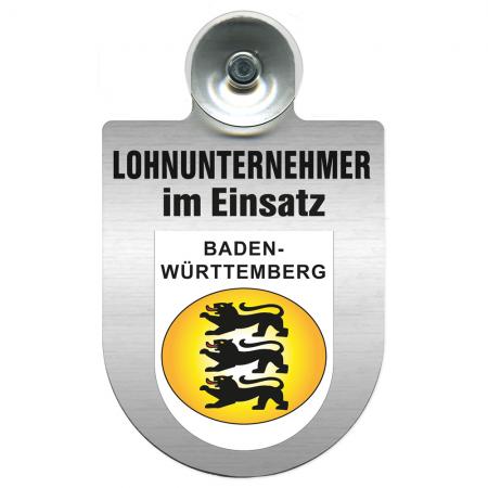 Einsatzschild Windschutzscheibe incl. Saugnapf - Lohnunternehmer im Einsatz - 393824 - Region Baden-Württemberg