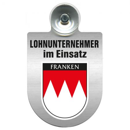 Einsatzschild Windschutzscheibe incl. Saugnapf - Lohnunternehmer im Einsatz - 393824 - Region Franken