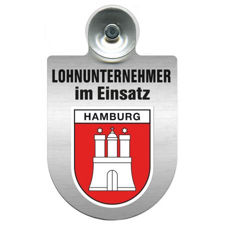 Einsatzschild Windschutzscheibe incl. Saugnapf - Lohnunternehmer im Einsatz - 393824 - Region Hamburg