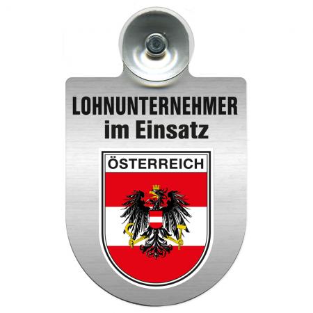 Einsatzschild Windschutzscheibe incl. Saugnapf - Lohnunternehmer im Einsatz - 393824 - Region Österreich