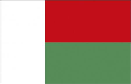 Stockländerfahne - Madagaskar - Gr. ca. 40x30cm - 77097 - Schwenkflagge Flagge Fahne