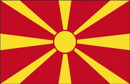 Schwenkflagge - Mazedonien - Gr. ca. 40x30cm - 77106 - Stockländerfahne