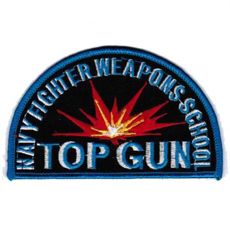 Aufnäher - TOP GUN - 00702 - Gr. ca. 10,5 x 6,5 cm - Patches Stick Applikation