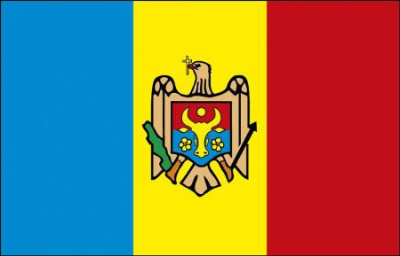 Länderflagge - Moldawien - Gr. ca. 40x30cm - 77109 - Fahne Schwenkfahne Stockländerfahne