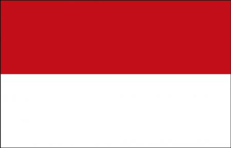 Länderflagge - Monaco - Gr. ca. 40x30cm - 77110 - Schwenkfahne Stockländerfahne