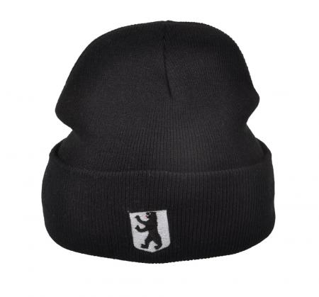 Hip-Hop Mütze mit Einstickung - Berliner Bär - 54298 Schwarz