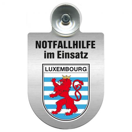 Einsatzschild Windschutzscheibe incl. Saugnapf - Notfallhilfe im Einsatz - 393828 - Region Luxembourg