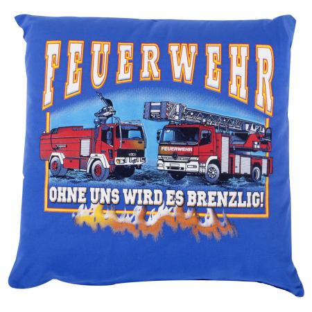 Kissen gefüllt mit vielfarbigem Druck - Feuerwehr - ca 40 x 40 cm    11614