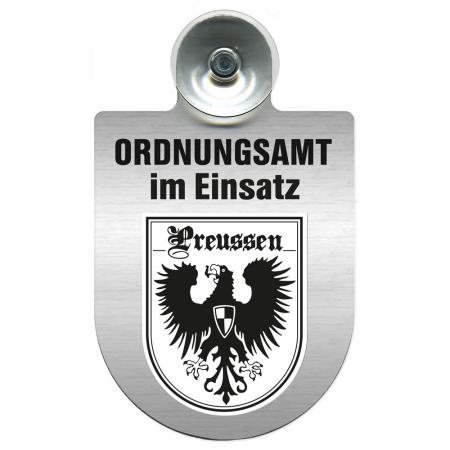 Einsatzschild Windschutzscheibe incl. Saugnapf - Ordnungsamt im Einsatz - 309400-   incl. Regionen nach Wahl
