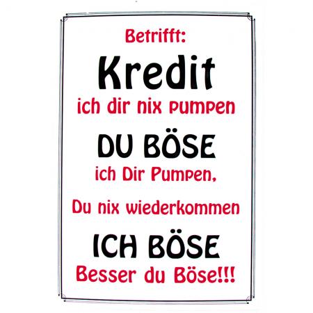 Aufkleber - Betrifft Kredit - 303414 - Gr. ca. 13 x 20 cm