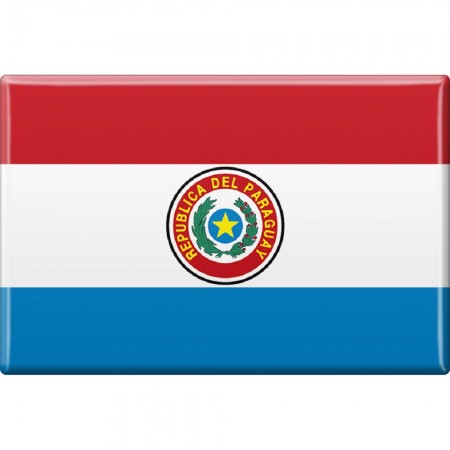 Magnet - Länderflagge Paraguay - Gr.ca. 8x5,5 cm - 37804 - Küchenmagnet