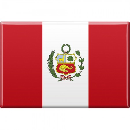 Kühlschrankmagnet - Länderflagge Peru - Gr.ca. 8x5,5 cm - 37806 - Magnet