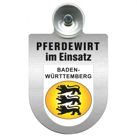 Einsatzschild Windschutzscheibe incl. Saugnapf - Pferdewirt im Einsatz - 309386-1 - Region Baden-Württemberg