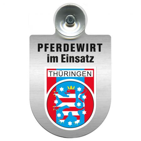Einsatzschild Windschutzscheibe incl. Saugnapf - Pferdewirt im Einsatz - 309386-13- Region Thüringen