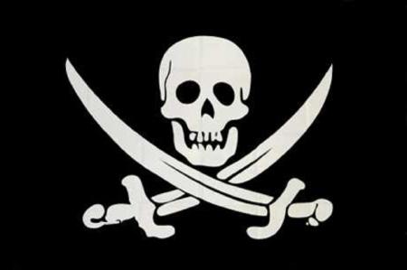 Dekofahne Flagge - Pirat Säbel - Gr. ca. 150 x 90 cm - 24322