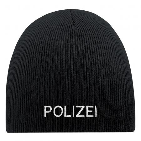 Beanie-Mütze Polizei 55602 schwarz