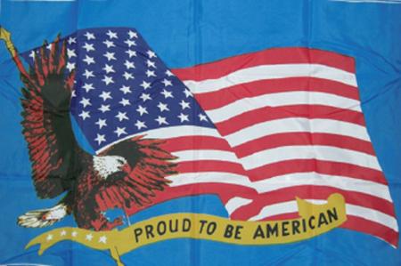 Dekofahne Flagge Fahne - USA Adler Proud - Gr. ca. 150 x 90 cm - 24324