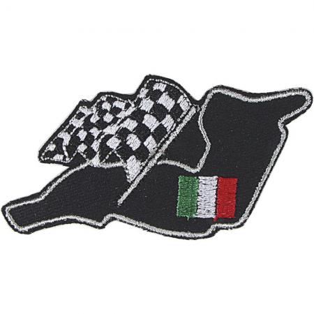 AUFNÄHER - Rennstrecke Formel 1 Italien Zielflagge - 03014 - Gr. ca. 5,5 x 3 cm
