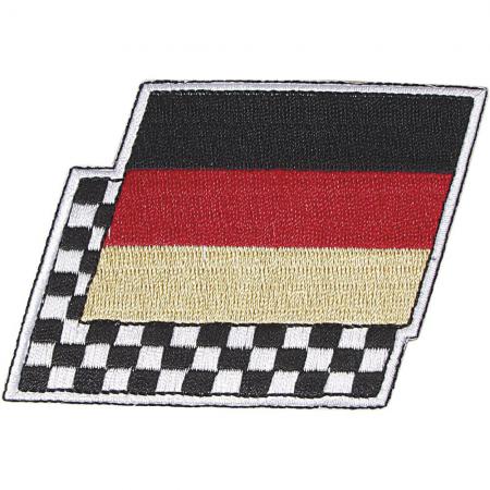 AUFNÄHER - Ziel- und Deutschlandflagge - 04638 Gr. ca. 7 x 5 cm