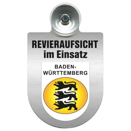Einsatzschild Windschutzscheibe incl. Saugnapf - Revieraufsicht im Einsatz - 309759 Region Baden-Württemberg