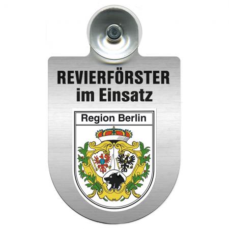 Einsatzschild Windschutzscheibe incl. Saugnapf - Revierförster im Einsatz - 309376-14 - Region Berlin