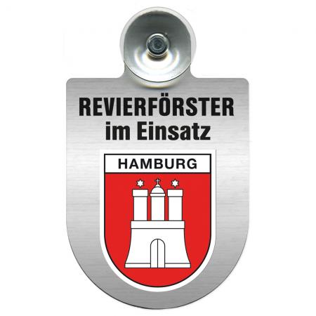 Einsatzschild Windschutzscheibe incl. Saugnapf - Revierförster im Einsatz - 309376-15 - Region Hamburg