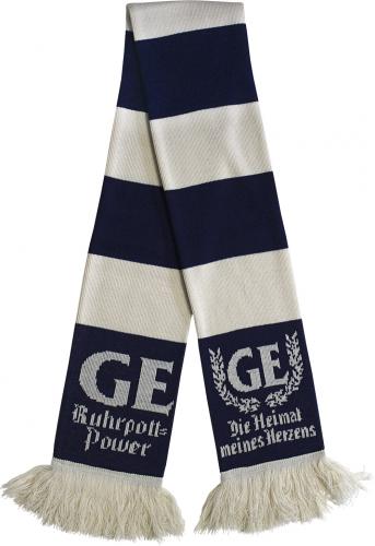 Schal gestrickt Ruhrpottpower und Heimat meines Herzens 56016 blau-weiß