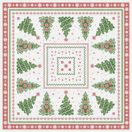 3er Set Tissue Tischdecken Motiv Tannenbaum Weihnachten - 29651 Gr. ca. 80cm x 80m