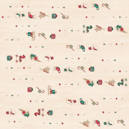 Tissue Tischdecke 3er-Set Weihnachten Schneemann Schaukelpferd Gr. ca. 80cm x 80cm 29667