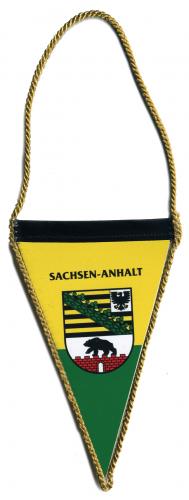 Wimpel mit beidseitigem Motivdruck - SACHSEN-ANHALT - Gr. ca. 77 x 125mm - 07707 - Flagge Banner Fahne