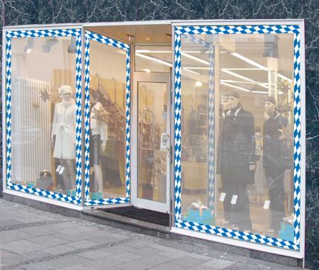 Digital Druckaufkleber - Schaufensterdekoration Bayern - Raute - 307819 - Gr. ca. 200 x 40 cm