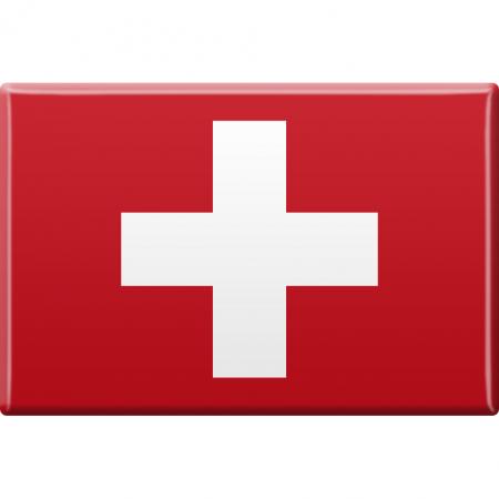 Kühlschrankmagnet - Länderflagge Schweiz - Gr.ca. 8x5,5 cm - 38948 - Magnet