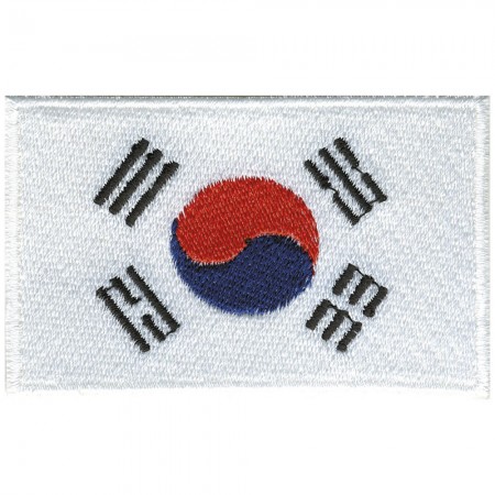 Aufnäher Länderfahne - Süd-Korea - 20420 Gr. ca.  8 x 5cm