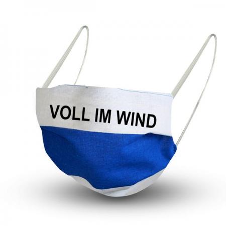 Textil Design Maske aus Baumwolle mit zertifiziertem Innenvlies - VOLL IM WIND + Gratiszugabe
