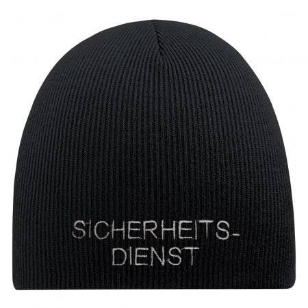 Beanie Mütze Sicherheitsdienst 55606 schwarz