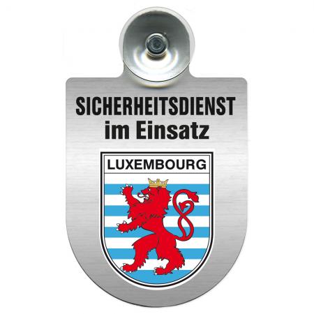 Einsatzschild Windschutzscheibe incl. Saugnapf - Sicherheitsdienst im Einsatz - 309351 Region Luxembourg