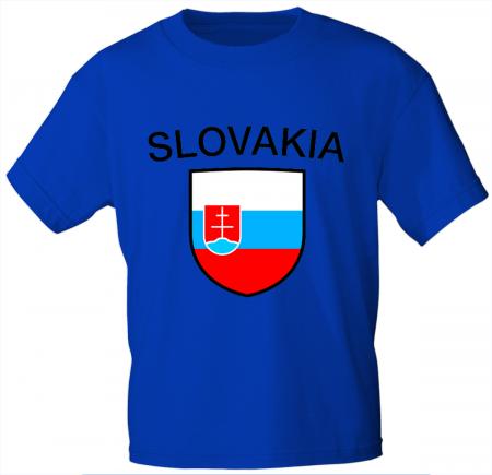 Kinder T-Shirt mit Print - Slowakei - 76151 - blau 110/116
