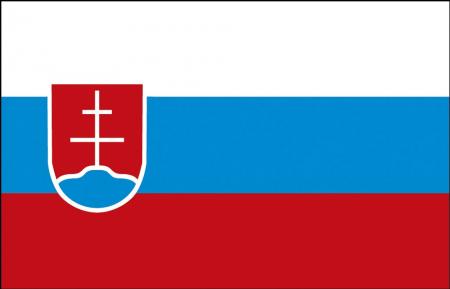 Stockländerfahne - Slowakei - Gr. ca. 40x30cm - 77151 - Schwenkfahne mit Holzstock, Länder-Flagge