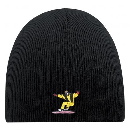 Beanie Mütze Snowborder 54877 schwarz