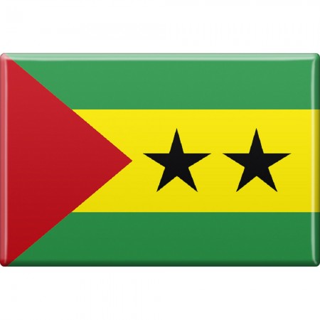Kühlschrankmagnet - Länderflagge SaoTome - Gr.ca. 8x5,5 cm - 37814 - Magnet