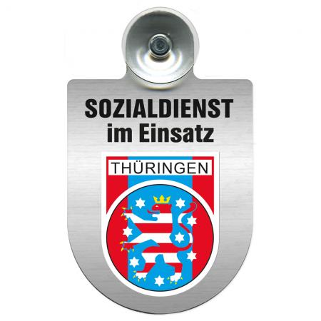 Einsatzschild Windschutzscheibe incl. Saugnapf - Sozialdienst im Einsatz - 309388-13 - Region Thüringen