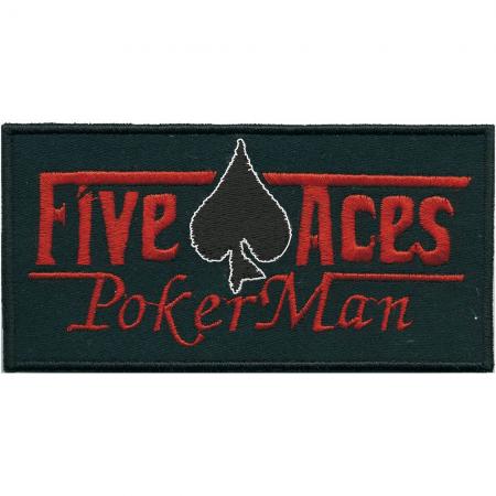 Aufnäher -  Five Aces - 03273 - Gr. ca. 11,5 x 6 cm - Patches Stick Applikation
